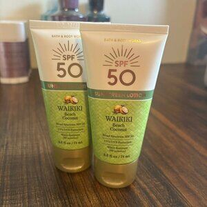 Bath & Body works Waikiki  Beach Coconut Sunscreen Lotion 2 pack